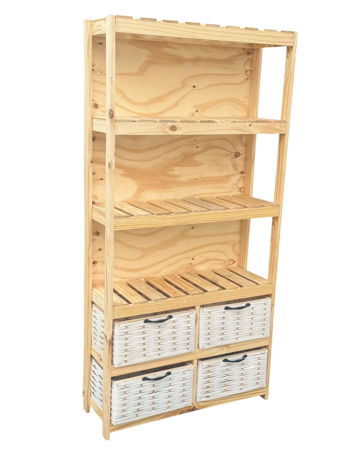 Mueble Organizador Biblioteca Toallero Con 4 Canastos - Imagen 17